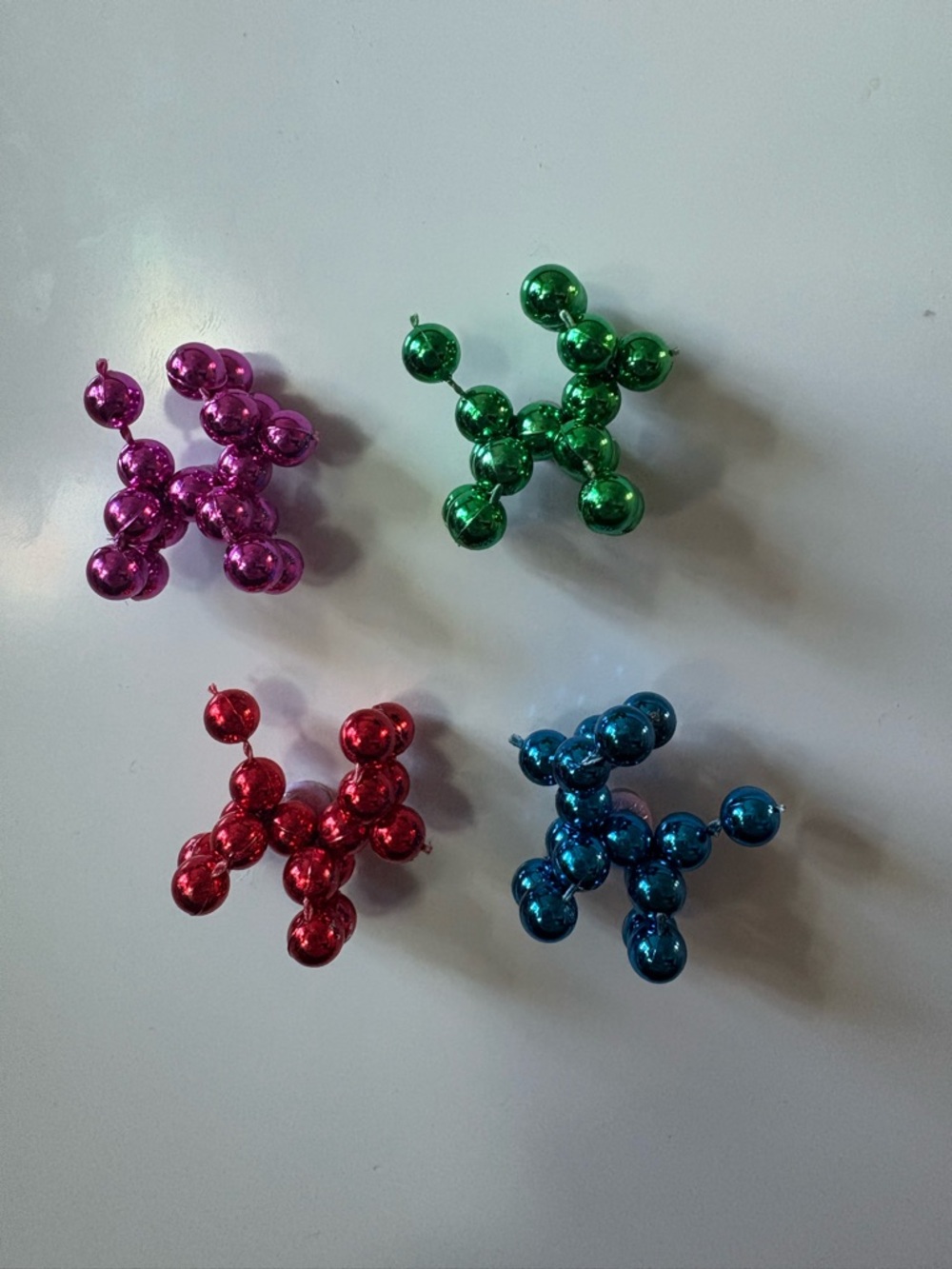 Handmade Balloon Dog Magnets(4 count)